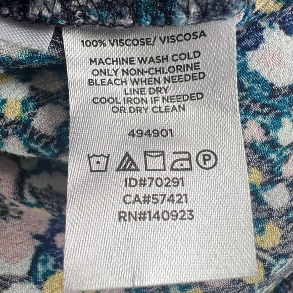 LOFT Women's Multicolor Floral Romper Faux Wrap Viscose Size XS - Picture 6 of 12